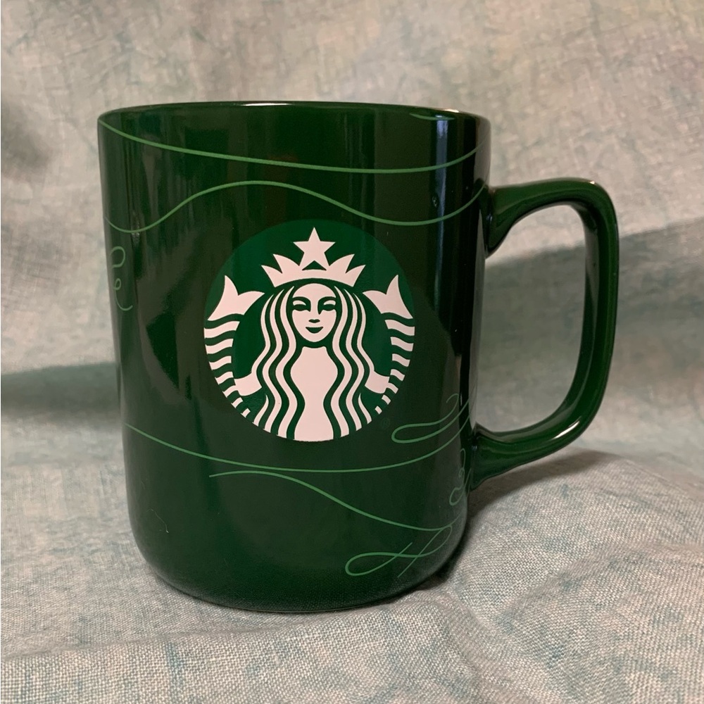 Starbucks Dark Green Holiday 2020 16oz. Coffee Mug.